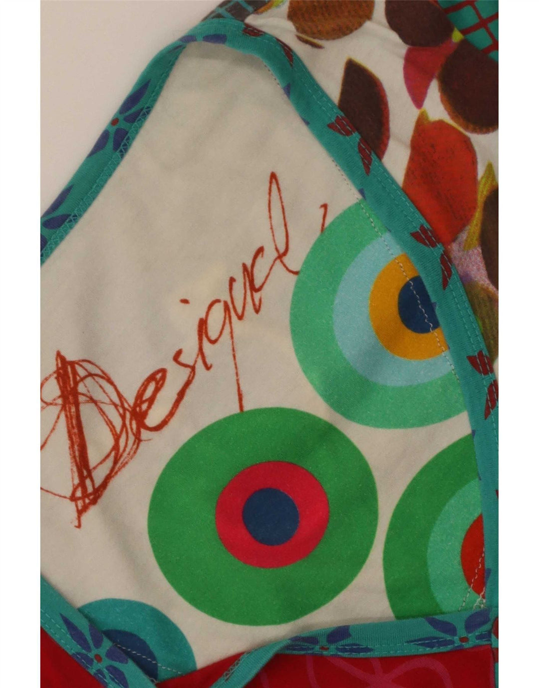 Desigual Dame Tunika Top UK 12 Medium Multicolored Floral