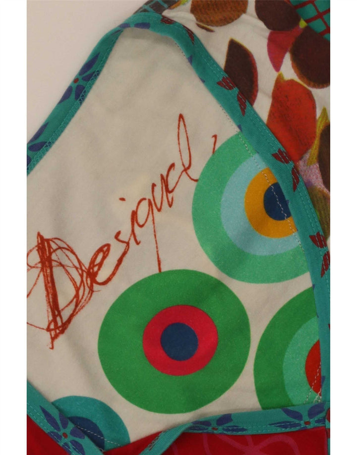 Desigual Dame Tunika Top UK 12 Medium Multicolored Floral