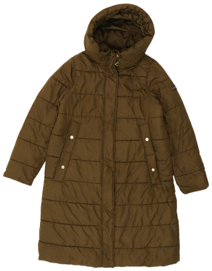 Barbour Womens Oversized hættepolstret frakke UK 10 Small Khaki