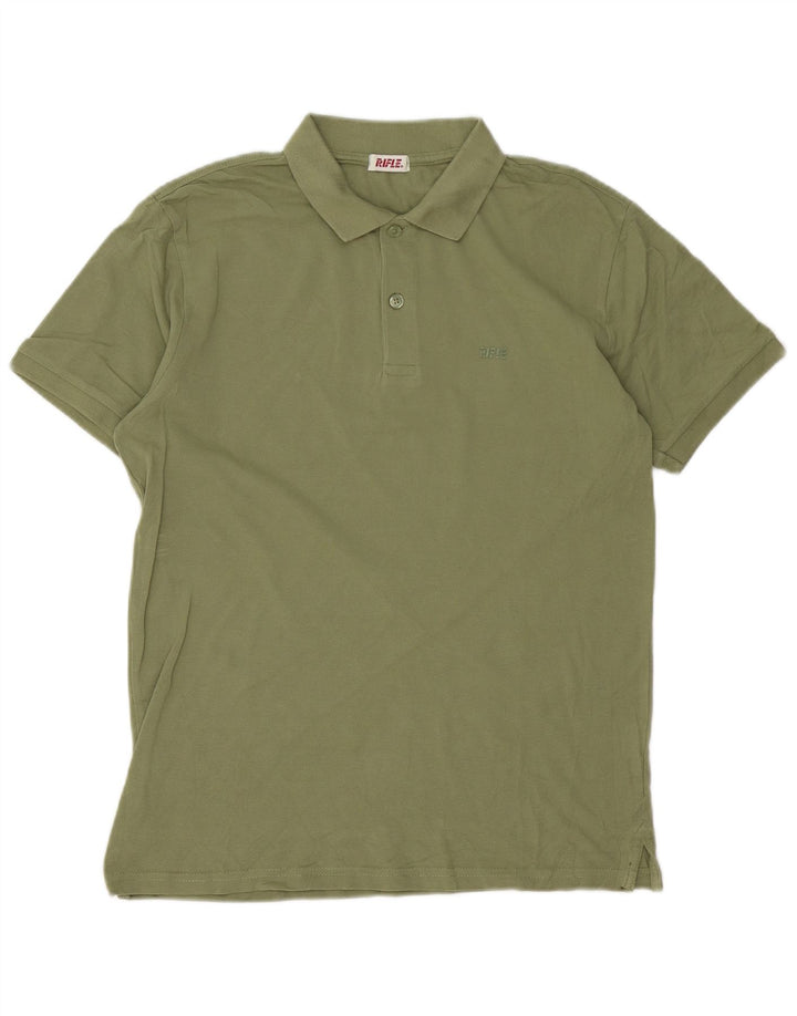 Rifle Herre Polo Shirt Stor Grøn Bomuld