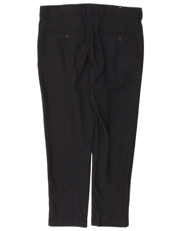 Zara Herre Slim Chino Bukser EU 44 Large W34 L28 Marineblå Polyester