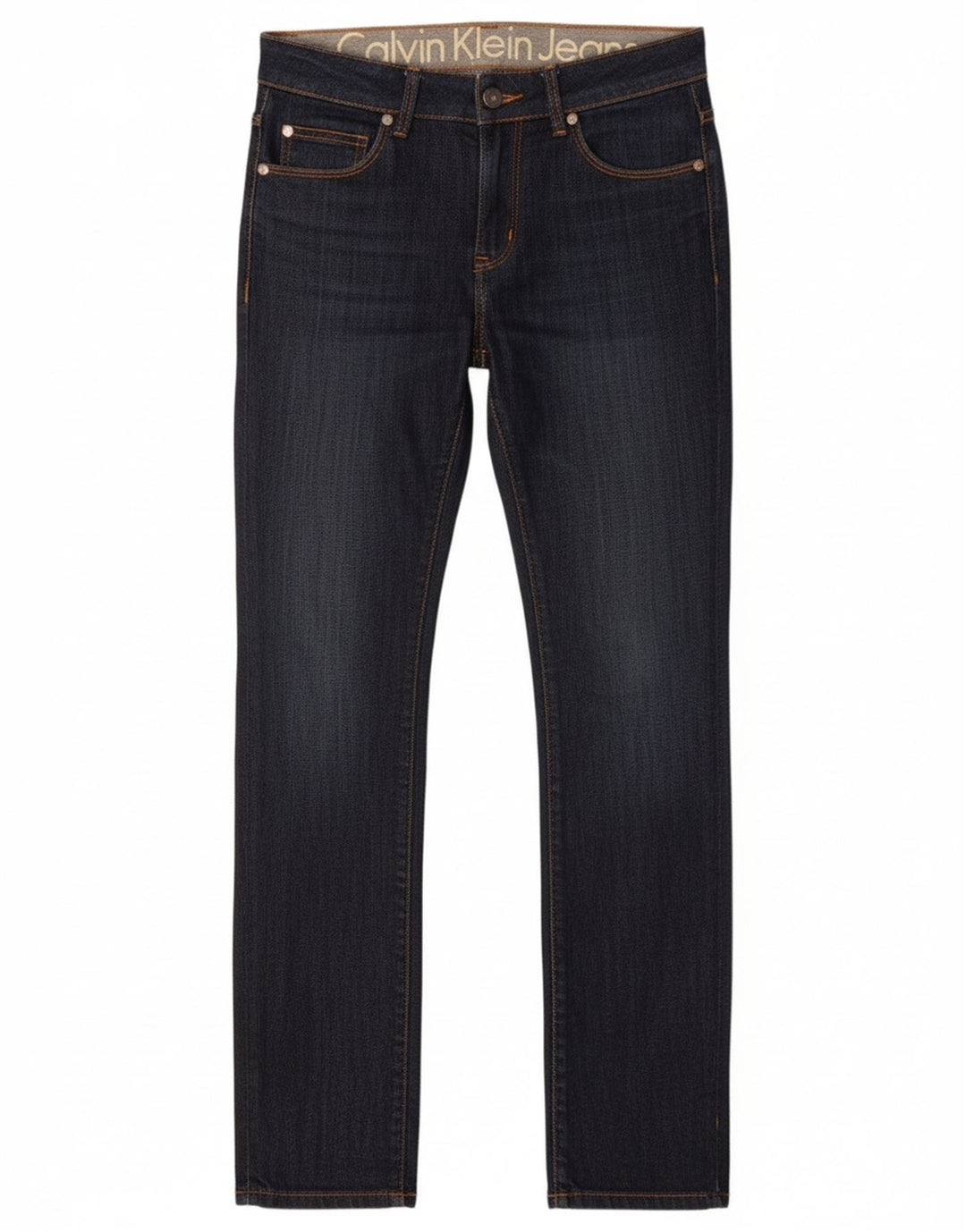 Calvin Klein Dame Slim Jeans W30 L33 Marineblå