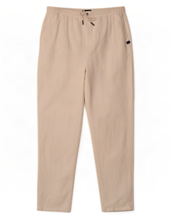 Coast Womens High Waist Tapered Chino Trousers XL W36 L30 White Linen