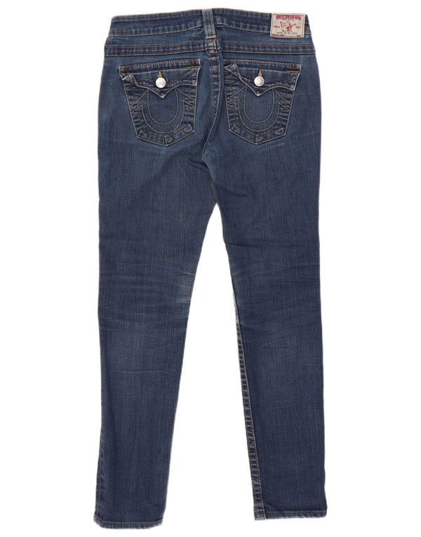 TRUE RELIGION Dame Slim Jeans W30 L30 Blå Bomuld