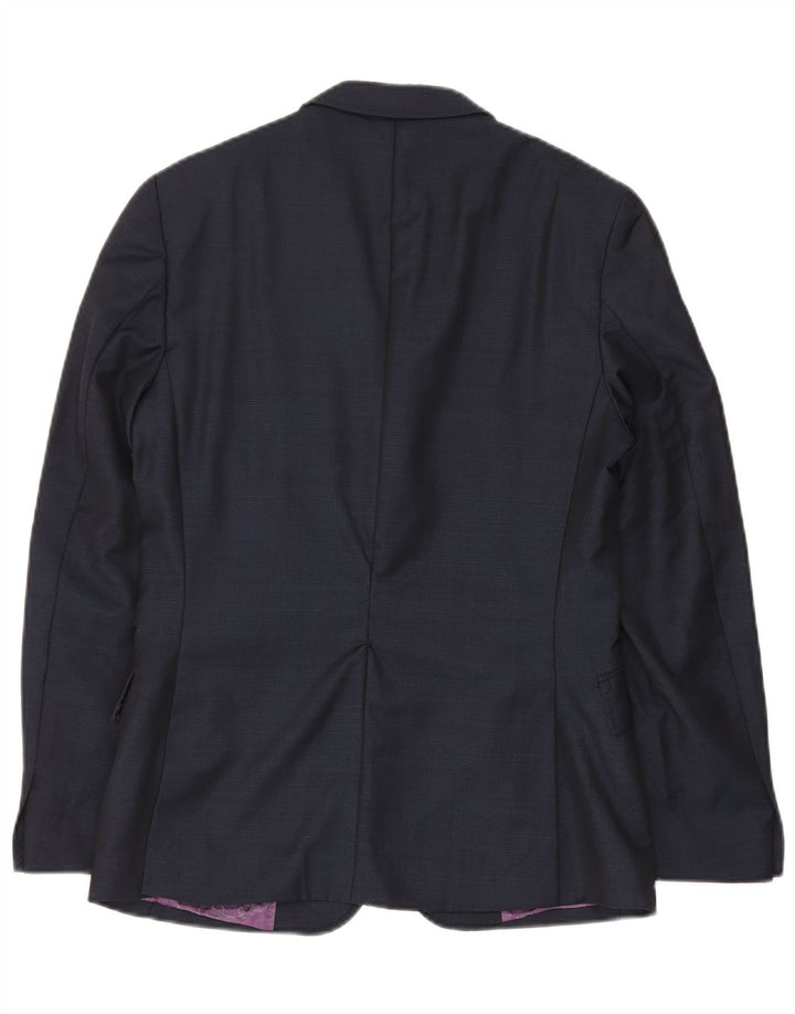 Ted Baker Herre 1-knap blazerjakke US 36 Small Navy Blue Wool