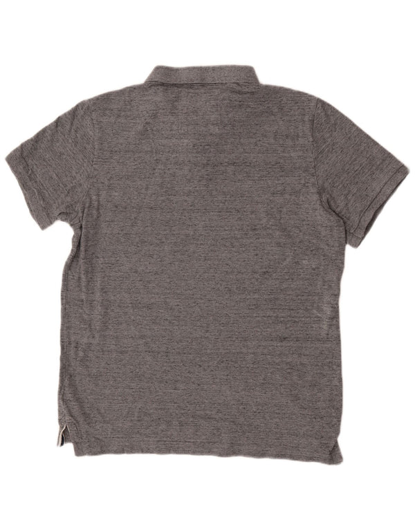 Superdry Poloshirt med klassisk pasform til mænd 3XL grå flækket bomuld