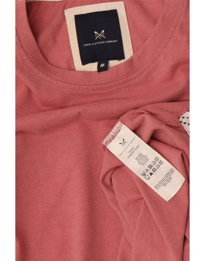 CREW CLOTHING Herre T-Shirt Top Medium Pink Bomuld