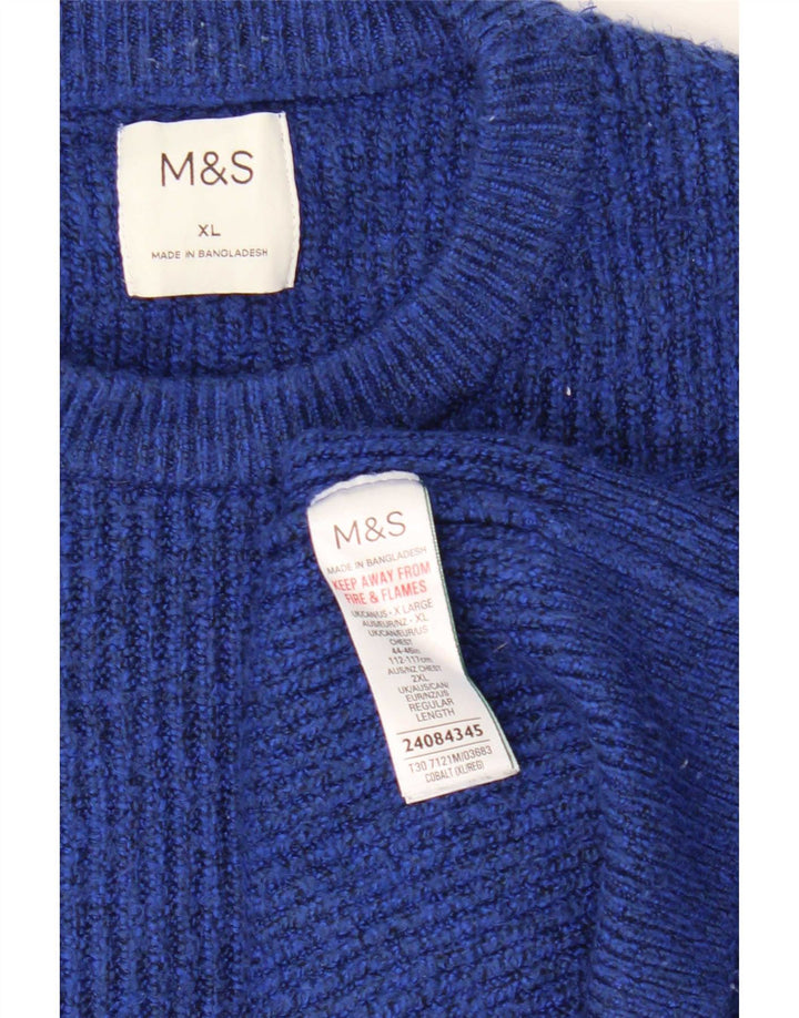 Marks & Spencer dame sweater med rund hals i overstørrelse UK 18 XL Blå
