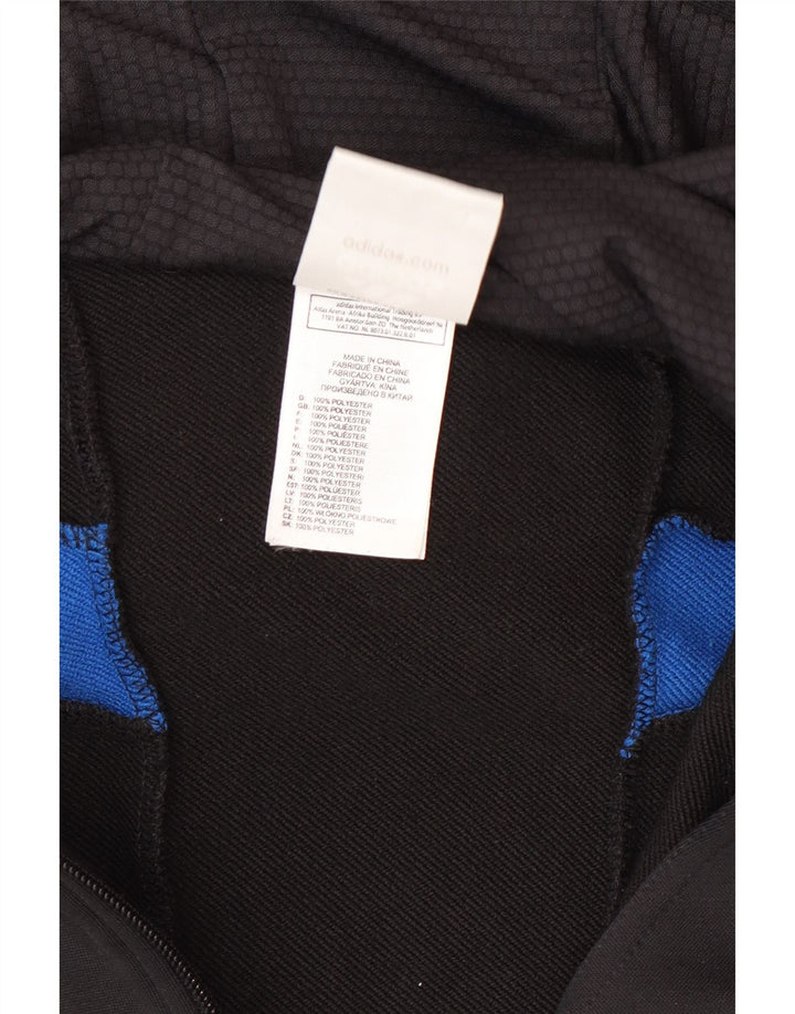 Adidas Hættetrøje med lynlås til mænd Medium Sort Polyester Sports