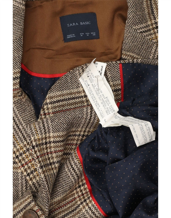 Zara Dame 1 Knap Blazer Jacket UK 14 Medium Grey Ternet Acetate