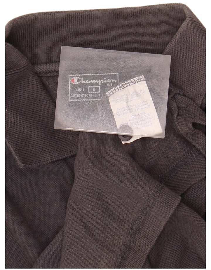 CHAMPION Mens Polo Shirt Small Grey Cotton