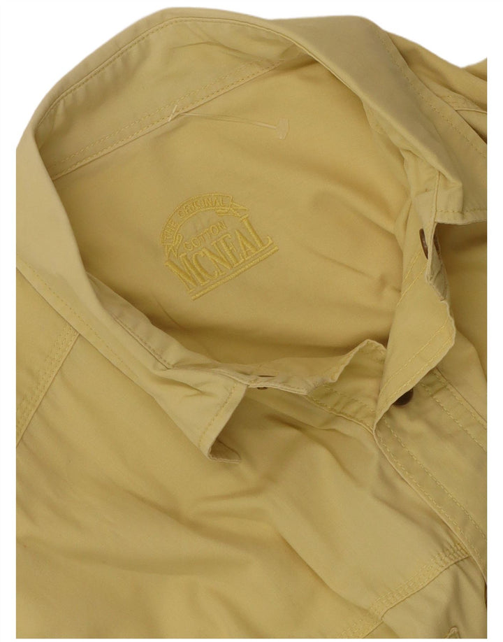 McNeal kortærmet herreskjorte stor gul bomuld