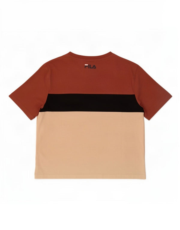 Fila Grafisk T-shirt top til kvinder UK 12 Medium Flerfarvet Colourblock