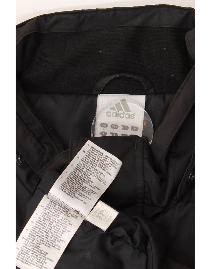 ADIDAS Herre Windbreaker Jacket UK 40 Large Black Polyester