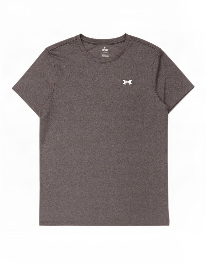 Under Armour Dame T-Shirt Top UK 14 Medium Grå Polyester