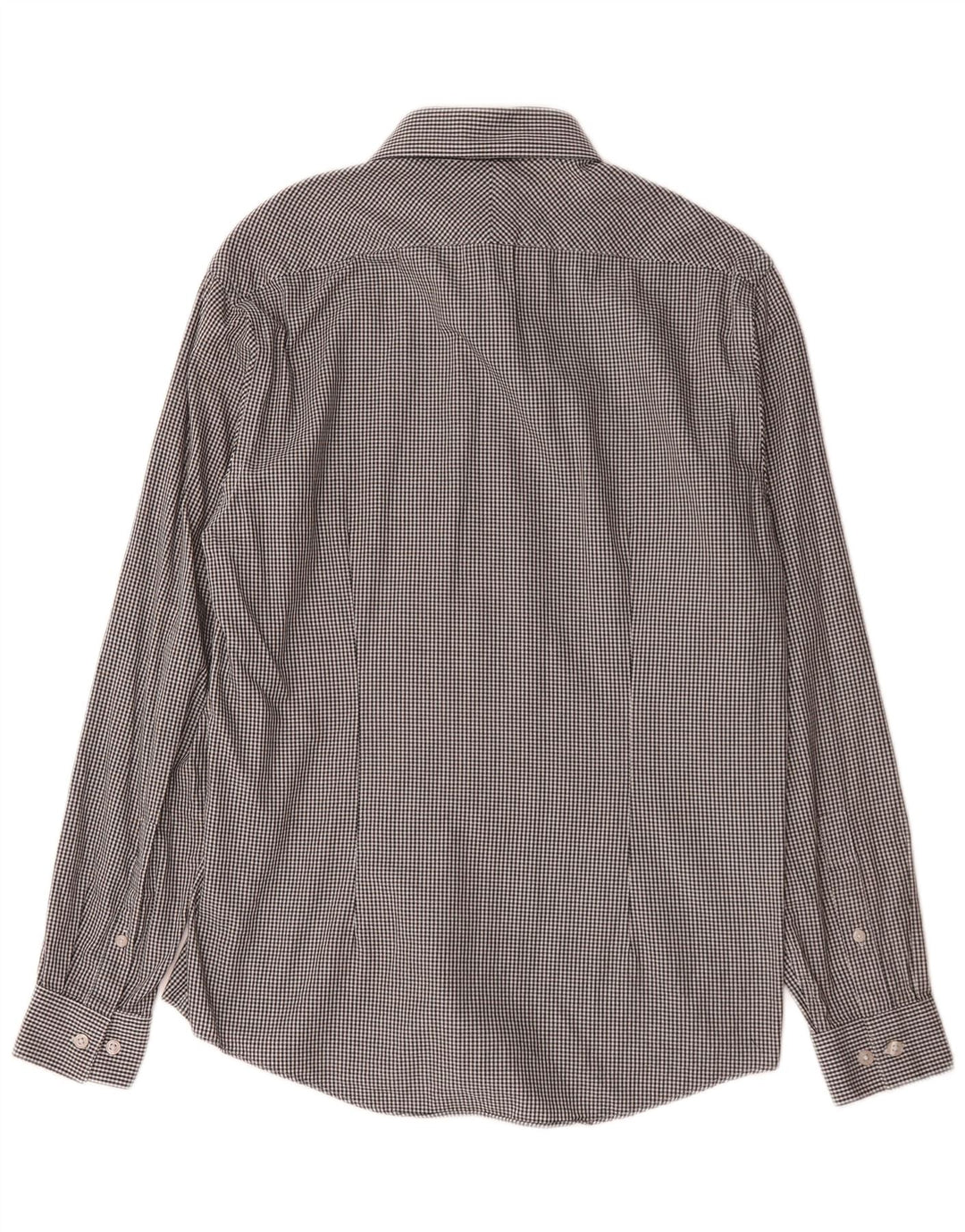 Calvin Klein Herre Slim Fit Skjorte Størrelse 39 15 1/2 Medium Grey Houndstooth