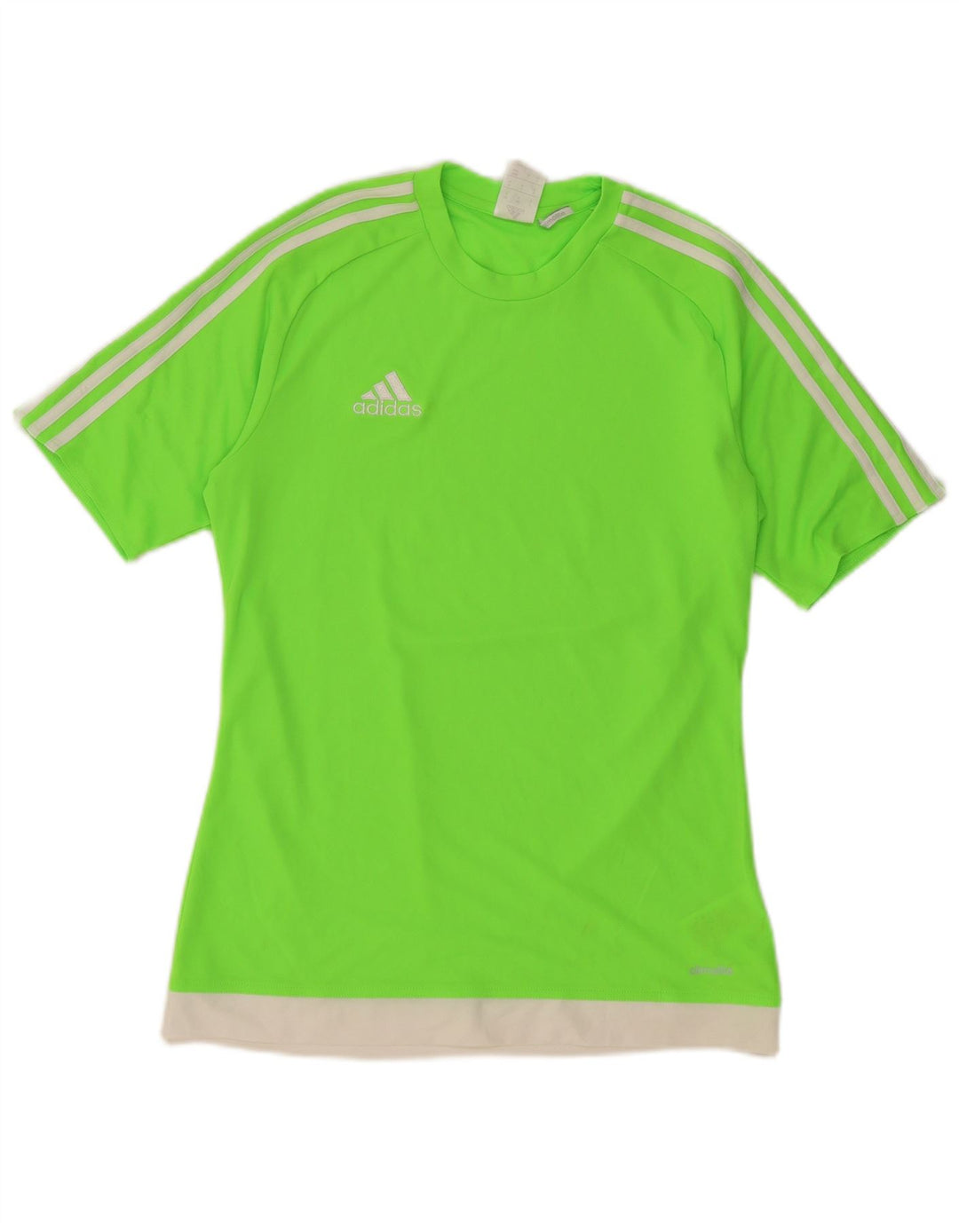Adidas Herre Climalite T-Shirt Top Lille Grøn Colourblock Polyester
