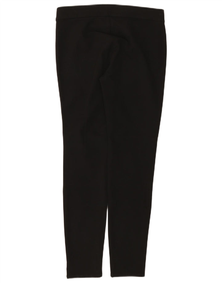 Zara Dame Mid Rise Slim Casual Bukser Medium W28 L28 Sort Polyester