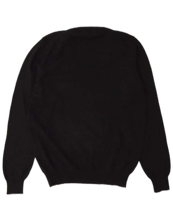 Gant Dame V-hals sweater UK 14 Stor sort uld