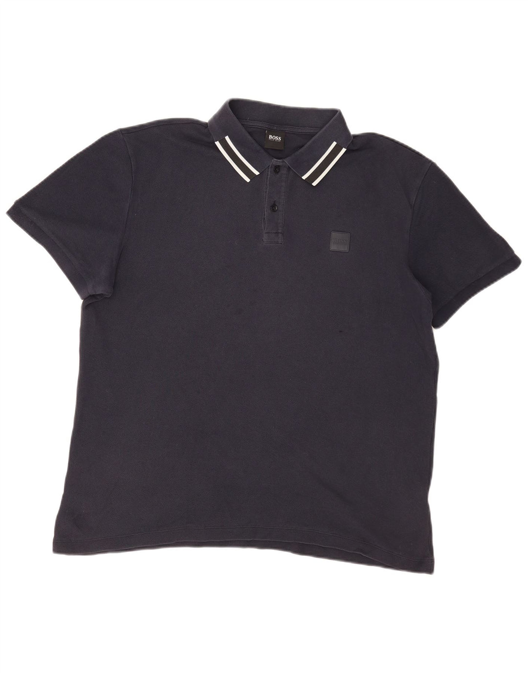 Hugo Boss herre poloshirt XL marineblå bomuld
