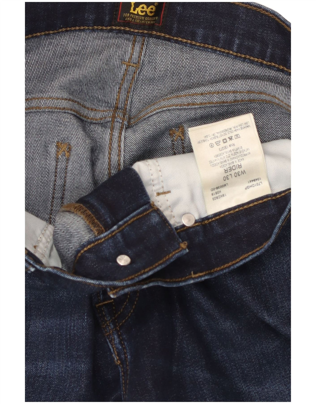 LEE Herre Rider Slim Jeans W30 L30 Marineblå Bomuld
