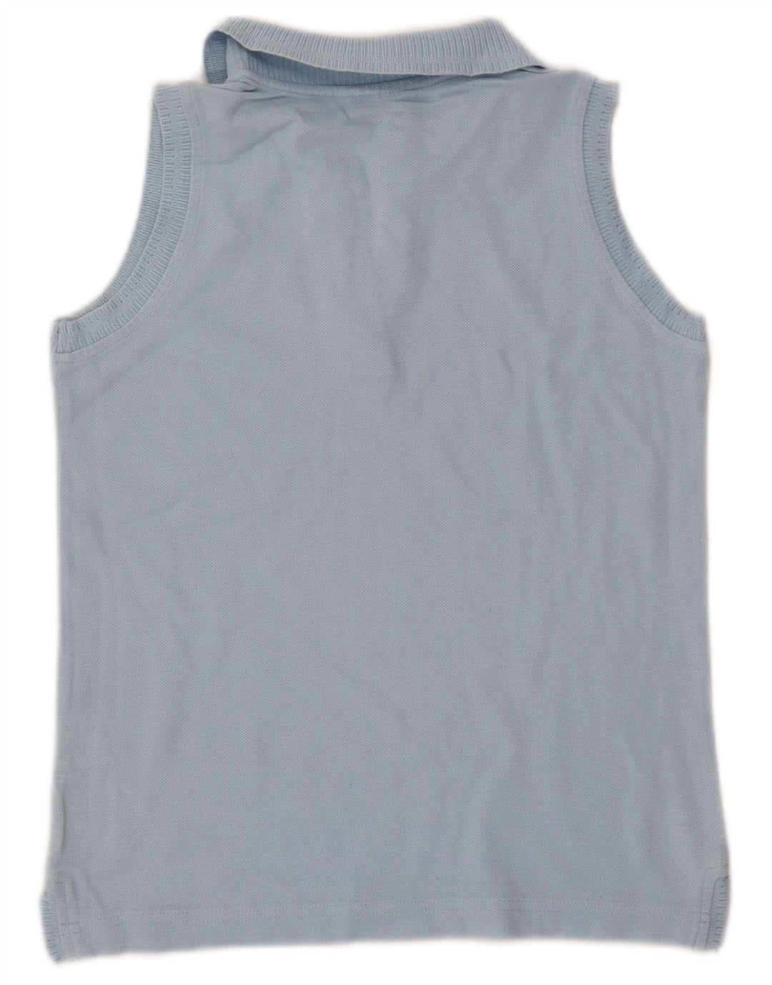 CHAMPION Dame ærmeløs polo shirt UK 10 Lille blå bomuld