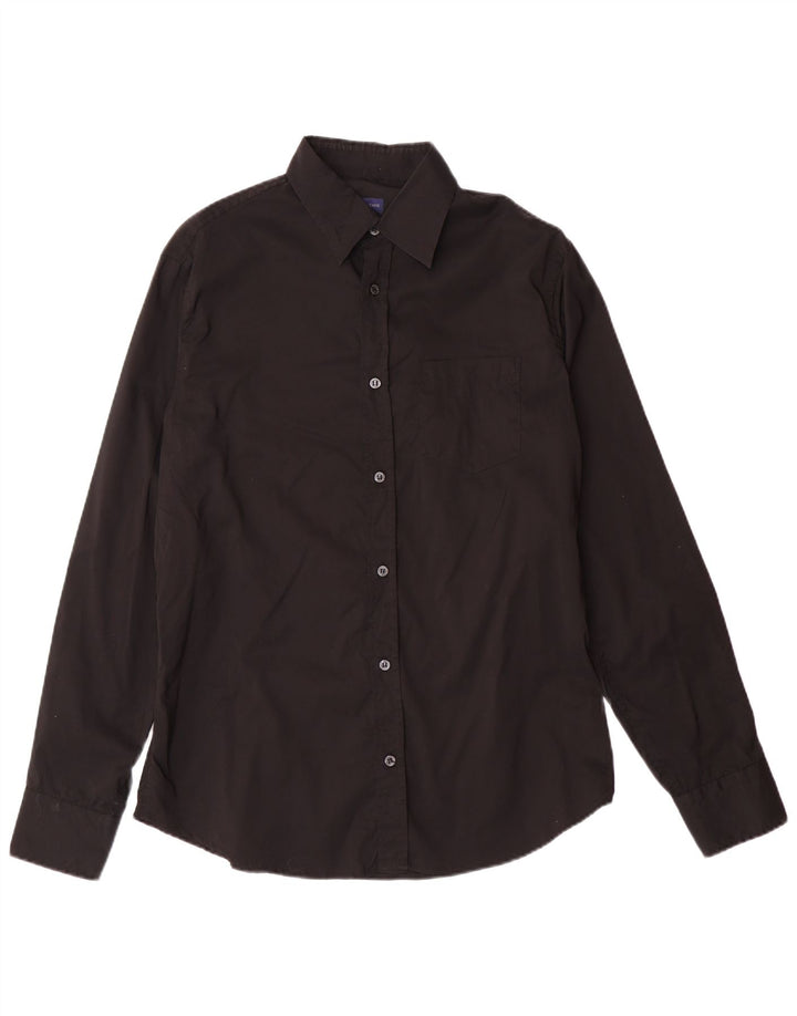 TRUSSARDI JEANS Herreskjorte Stor sort bomuld