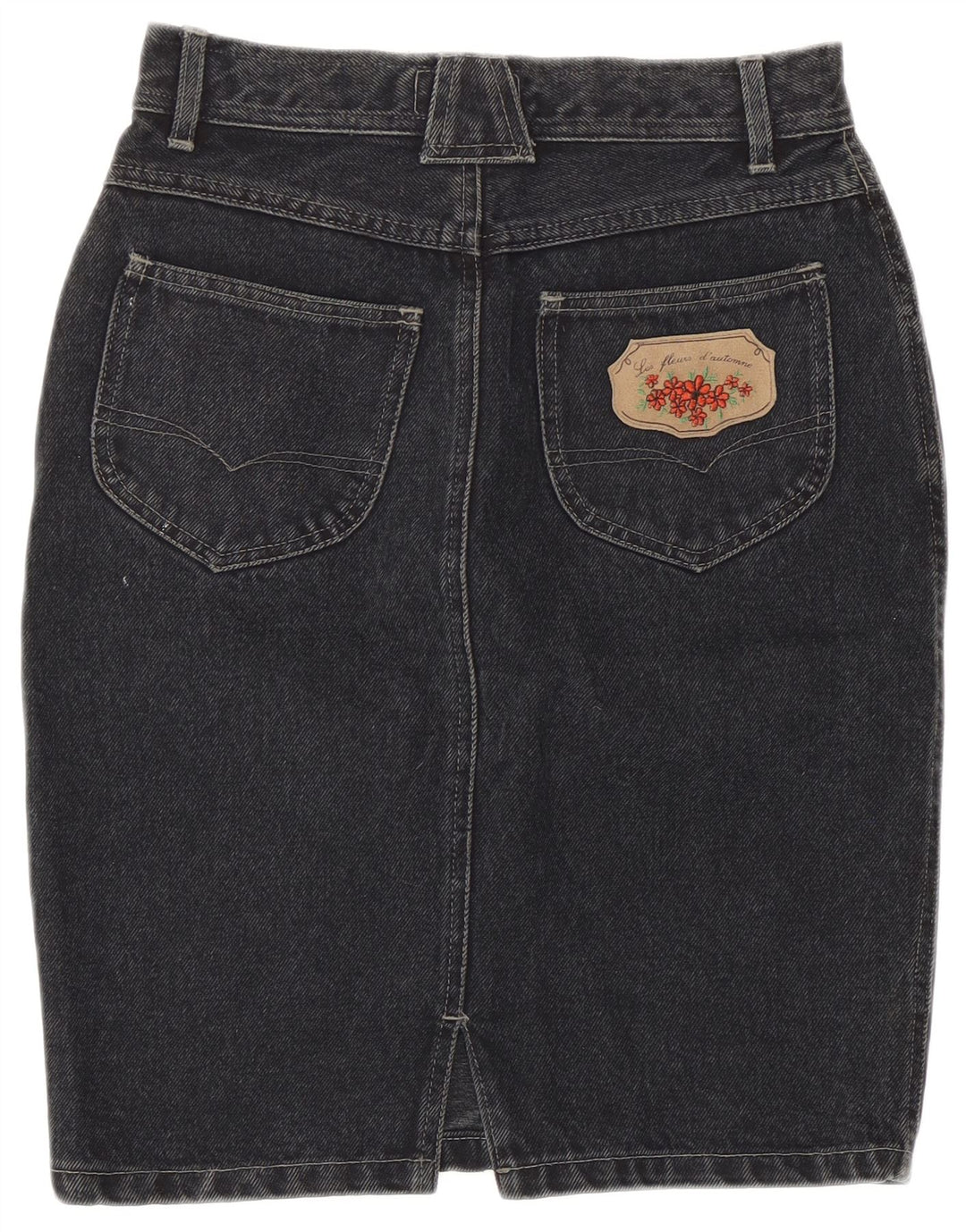 Vintage Dame Denim Nederdel Small W26 Grey