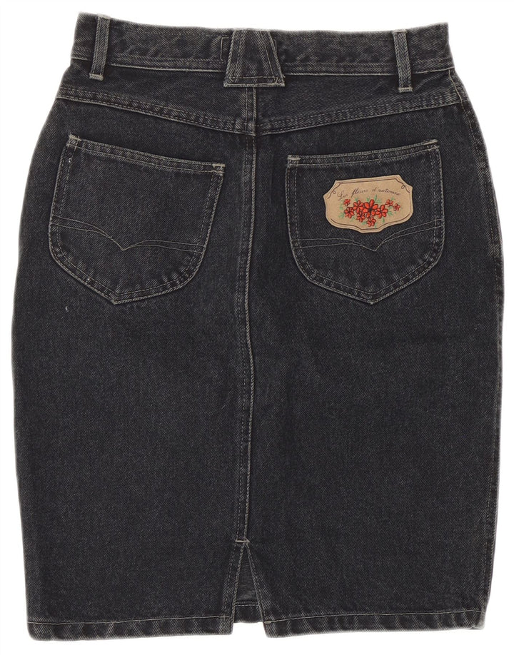 Vintage Dame Denim Nederdel Small W26 Grey