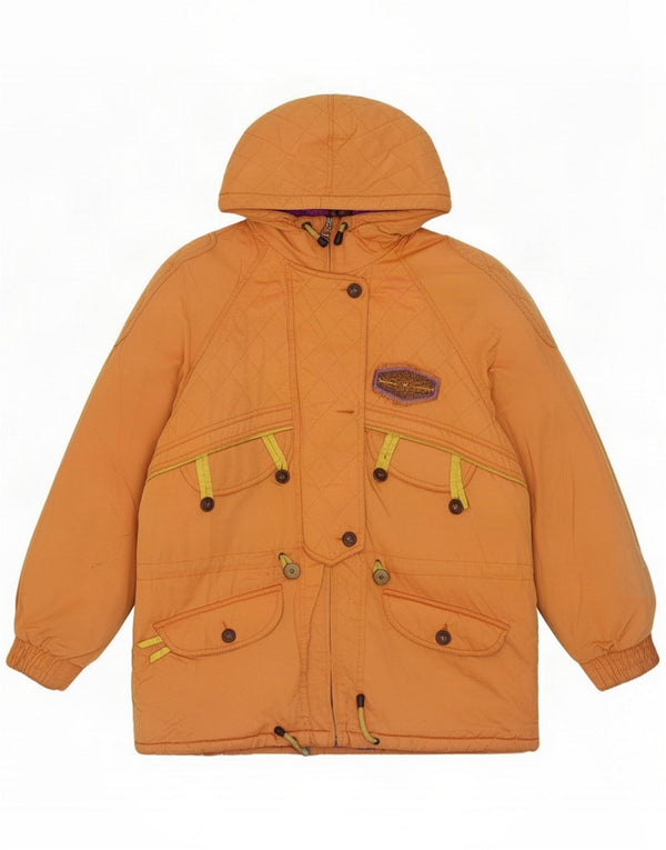 Silvy Dame Hooded Relaxed Fit Skijakke IT 46 Large Orange Cotton