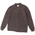 Zara Herre cardigan sweater Stor grå stribet bomuld