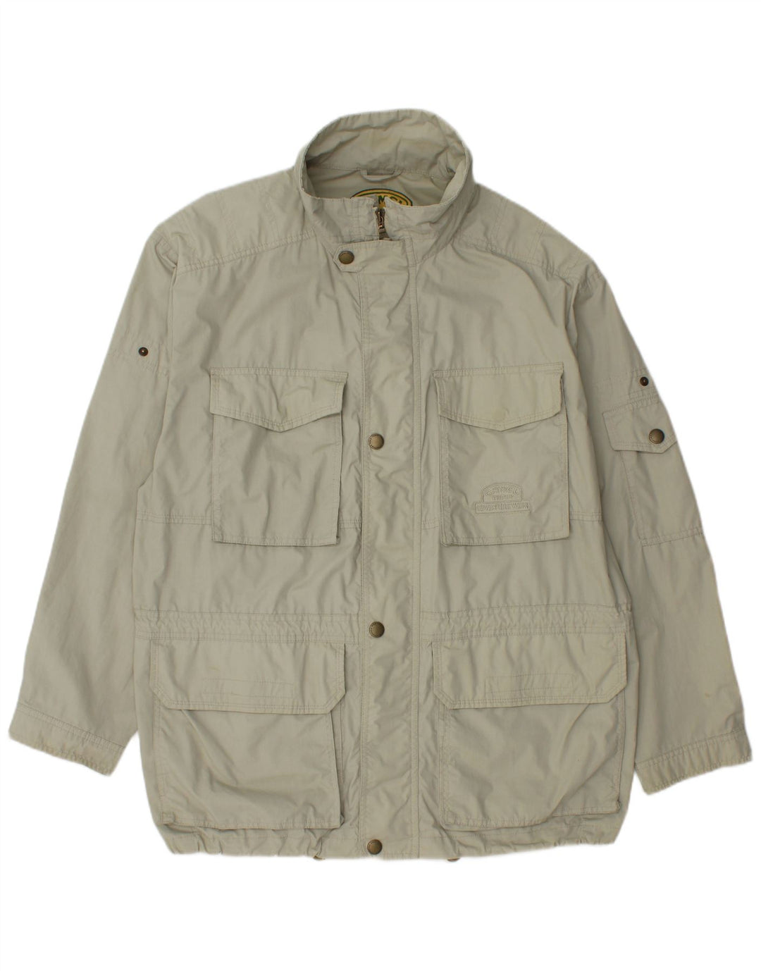 Camel Herre Utility Jacket UK 40 Large Beige Polyester