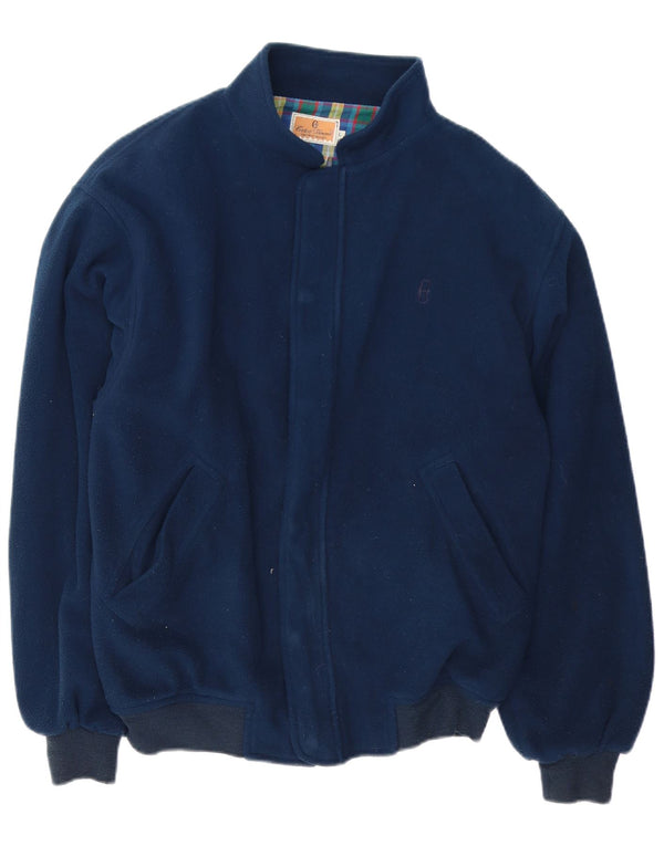 Conte of Florence Herre Bomber Fleecejakke UK 40 Large Navy Blue Polyester