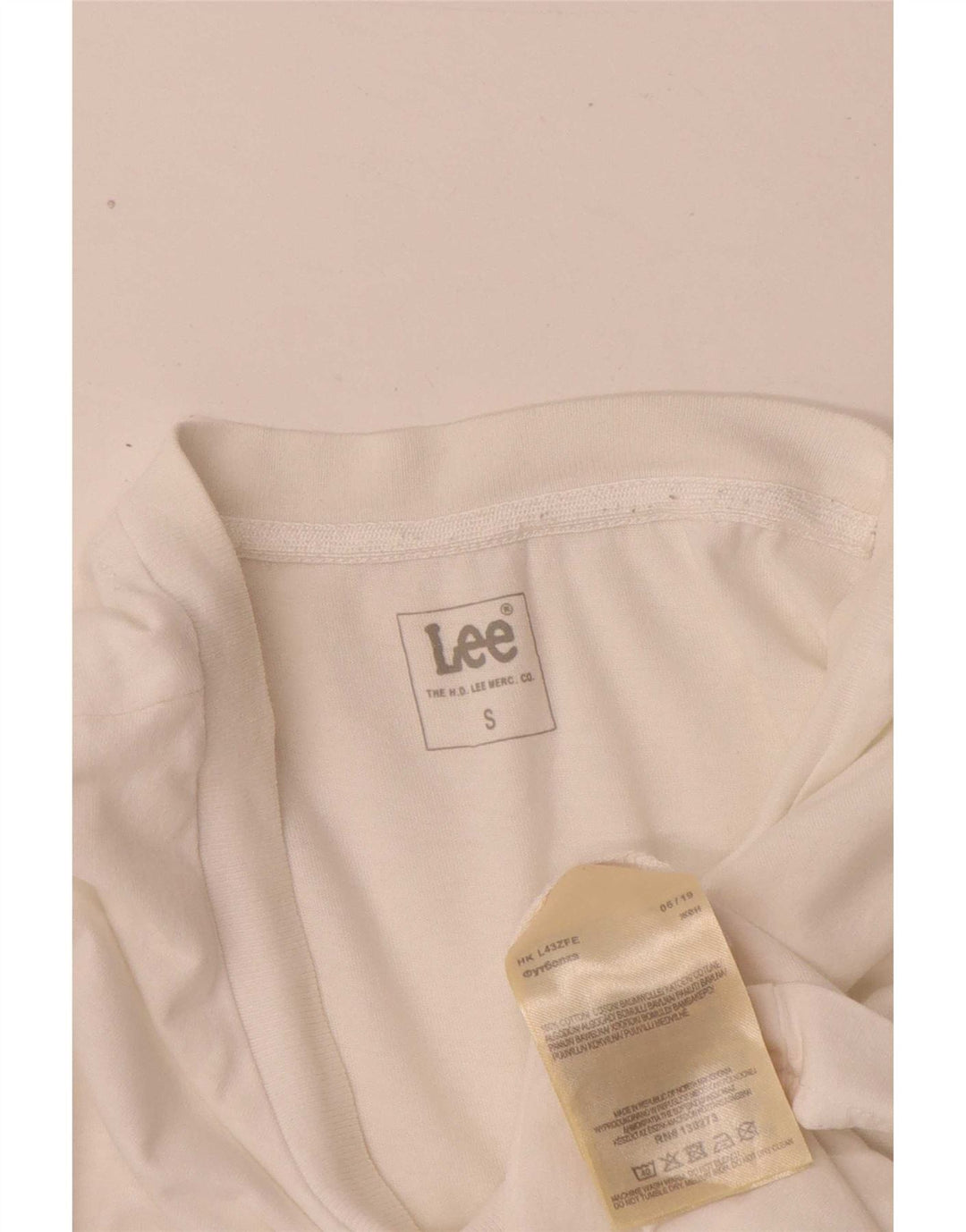 Lee Herre grafisk T-shirt top lille hvid bomuld