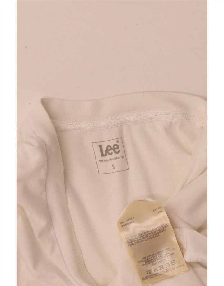 Lee Herre grafisk T-shirt top lille hvid bomuld