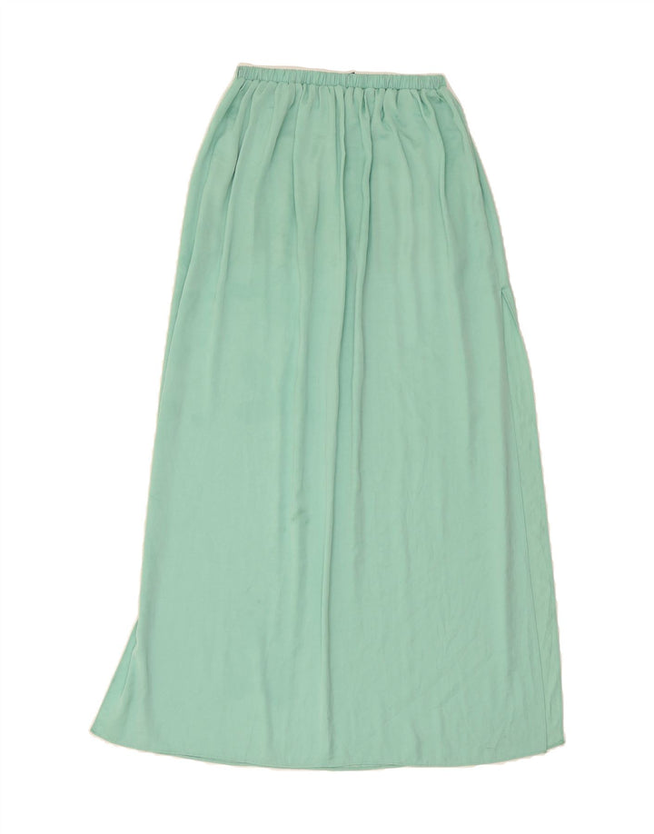 ZARA Womens Maxi Skirt UK 10 Small W26  Green Polyester Vintage Zara and Second-Hand Zara from Messina Hembry 