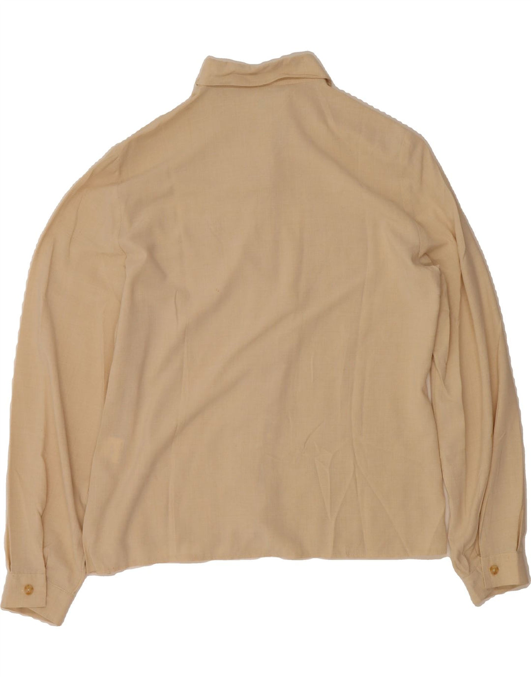 ANDREA MARE Womens Shirt Blouse UK 14 Medium Beige Viscose Vintage Andrea Mare and Second-Hand Andrea Mare from Messina Hembry 