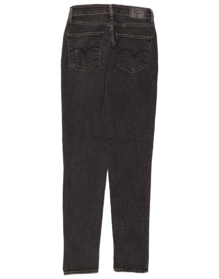 LEVI'S Dame 721 Skinny Jeans W27 L30 Grå Bomuld