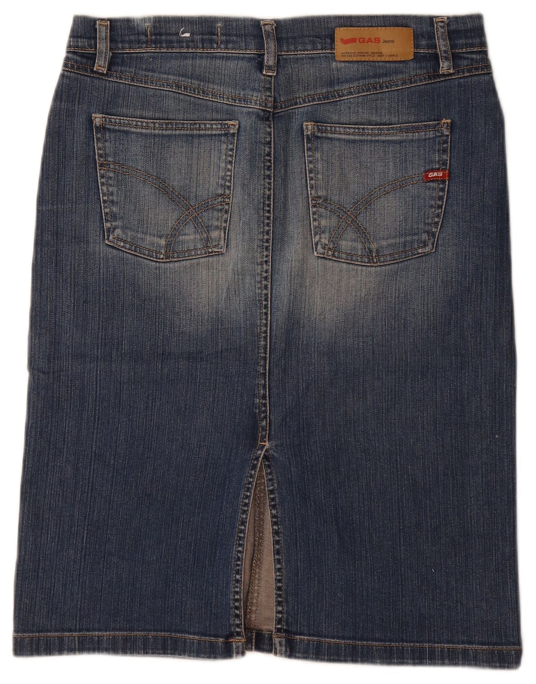 Gas denimnederdel til kvinder Medium W30 Blå