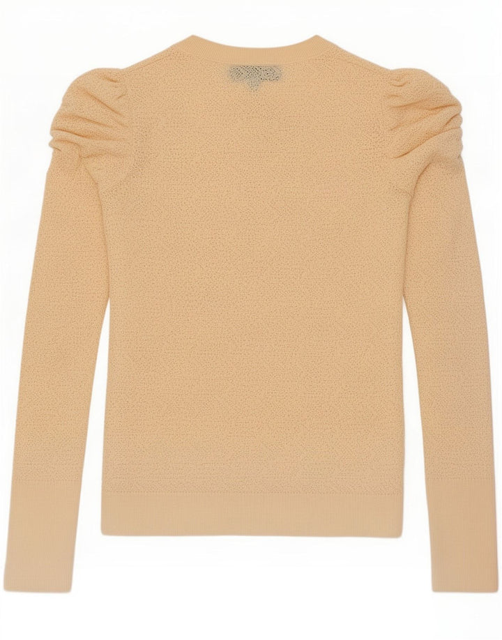Zara Dametop Langærmet UK 12 Medium Beige Viscose