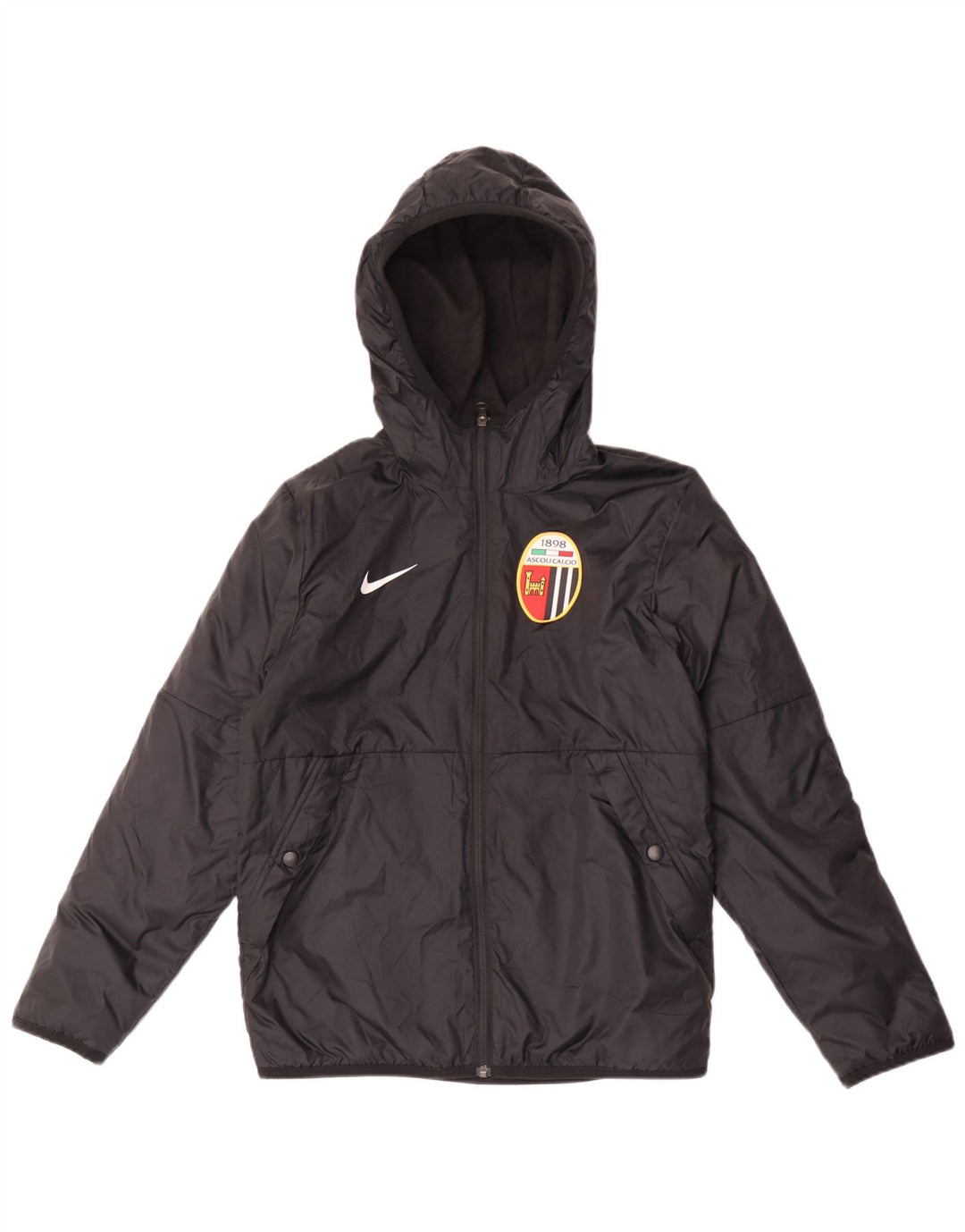 Nike drenge hættejakke vindjakke 12-13 år medium sort polyester
