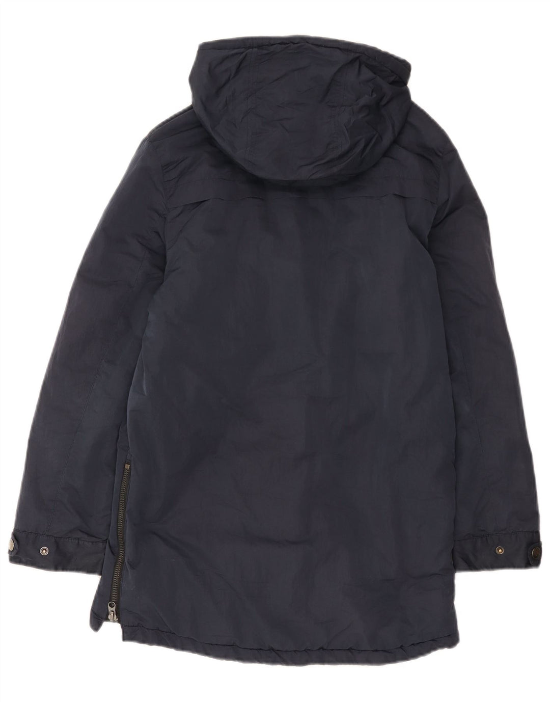 ZARA Parkajakke med hætte til drenge 11-12 år marineblå nylon