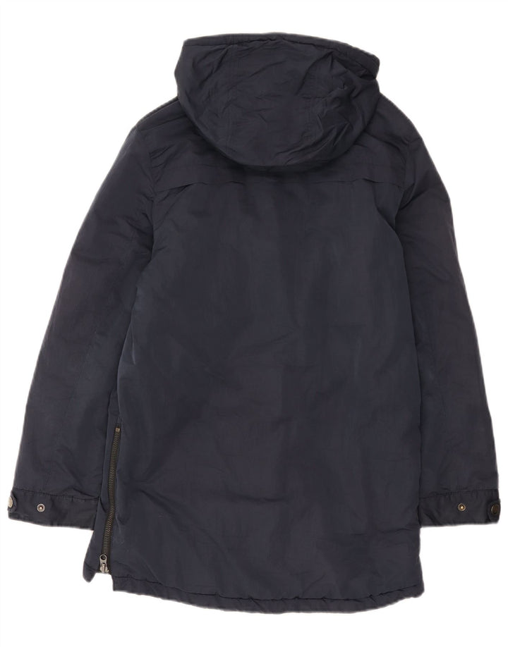 ZARA Parkajakke med hætte til drenge 11-12 år marineblå nylon