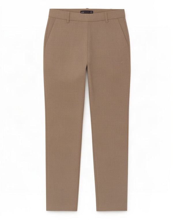 Marks & Spencer Kvinder Højtaljede Suit Bukser UK 8 Small W27 L27 Beige