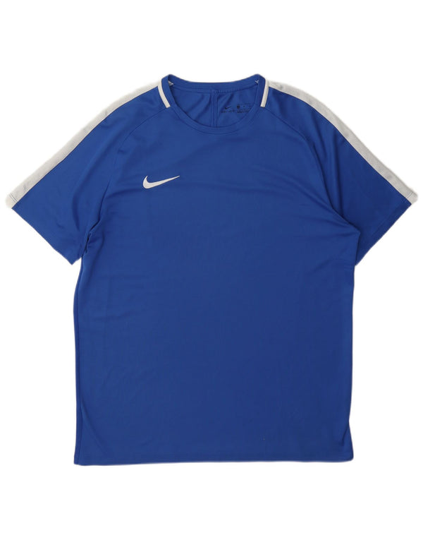 Nike Herre Dri Fit T-Shirt Top XL Blå Colourblock