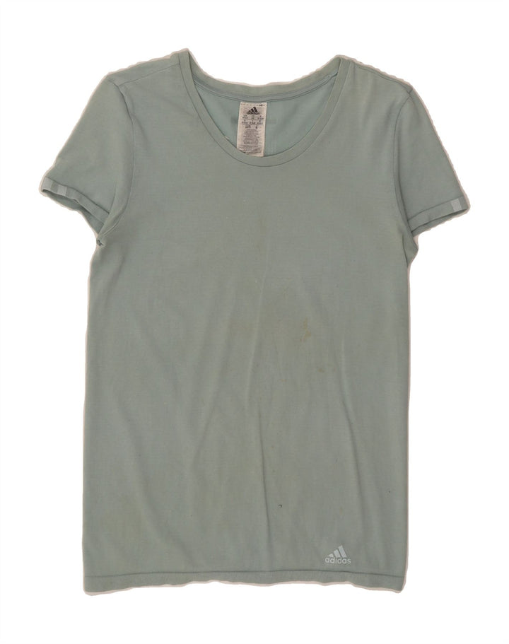 ADIDAS Womens T-Shirt Top UK 4/6 XS Blue Polyester Vintage Adidas and Second-Hand Adidas from Messina Hembry 