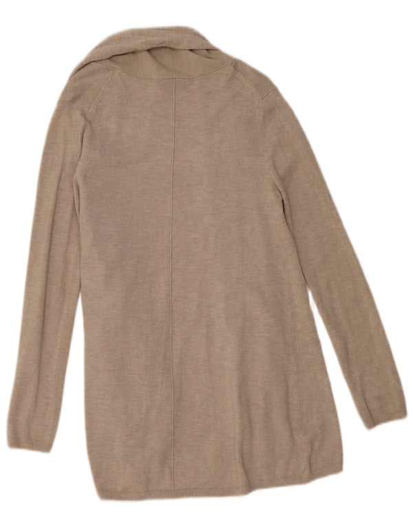 Zara Womens Open Cardigan Sweater UK 10 Small Beige Viscose