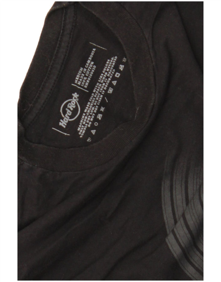 Hard Rock Cafe Herre Athens Grafisk T-Shirt Top Medium Sort Bomuld