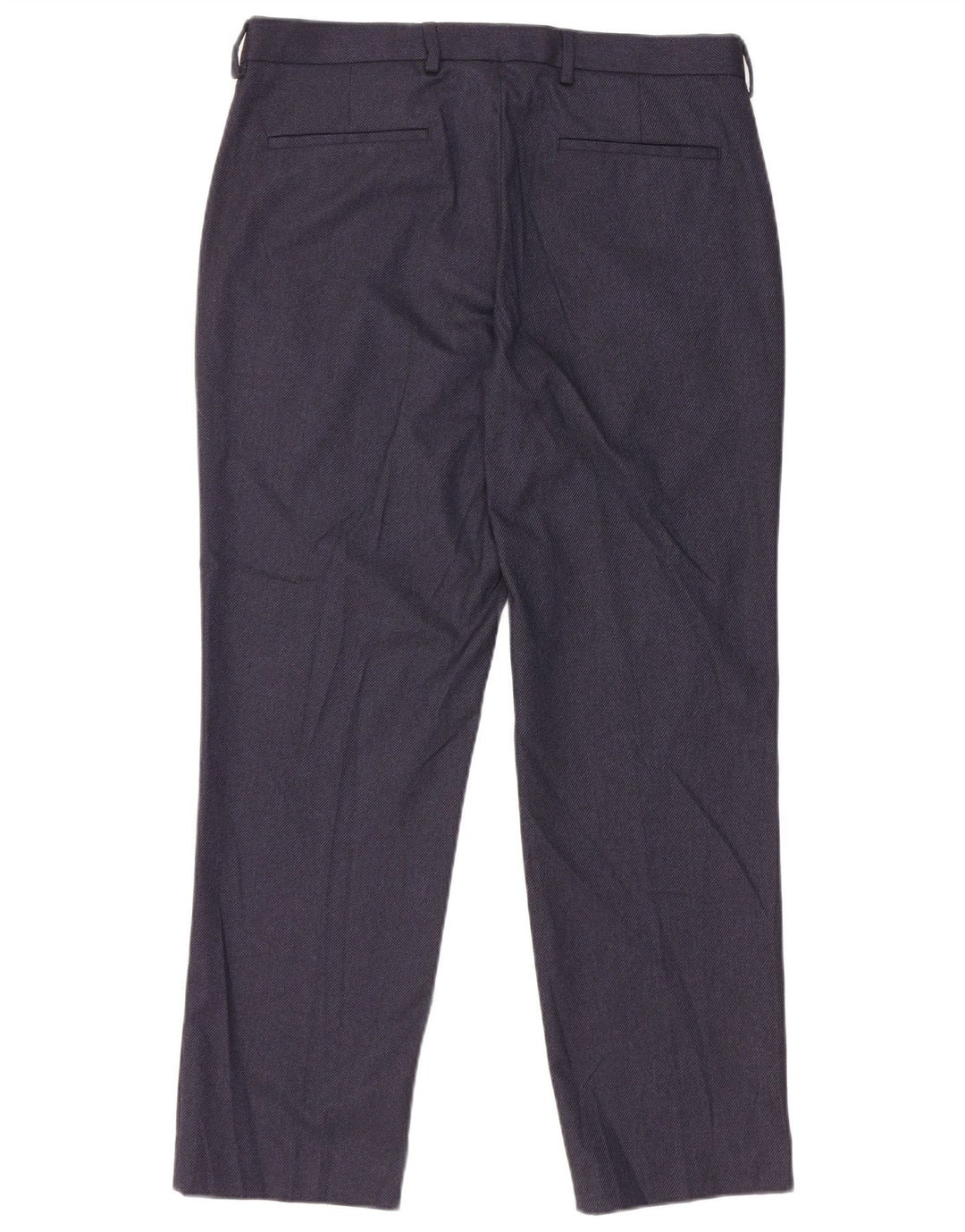 Marks & Spencer Straight Suit Bukser til mænd W34 L29 Marineblå polyester