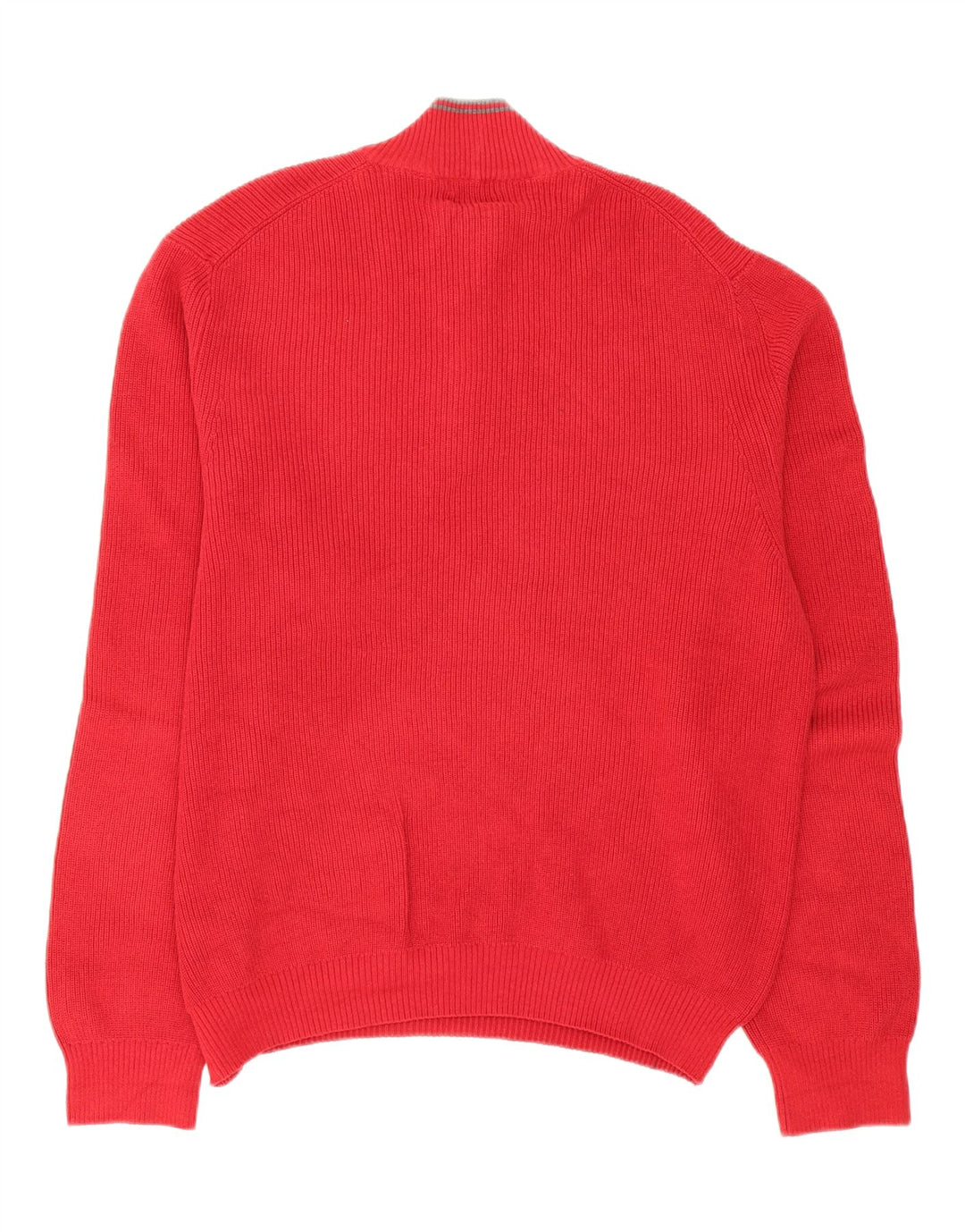 IZOD Mens Zip Neck Jumper Sweater 2XL Red Cotton Vintage Izod and Second-Hand Izod from Messina Hembry 